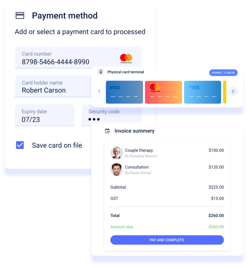 Save cards on file
