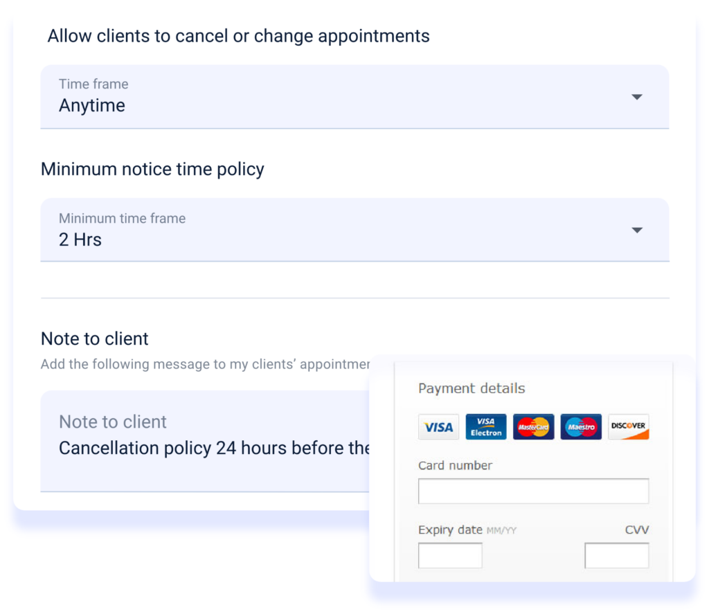Auto booking policies & payments