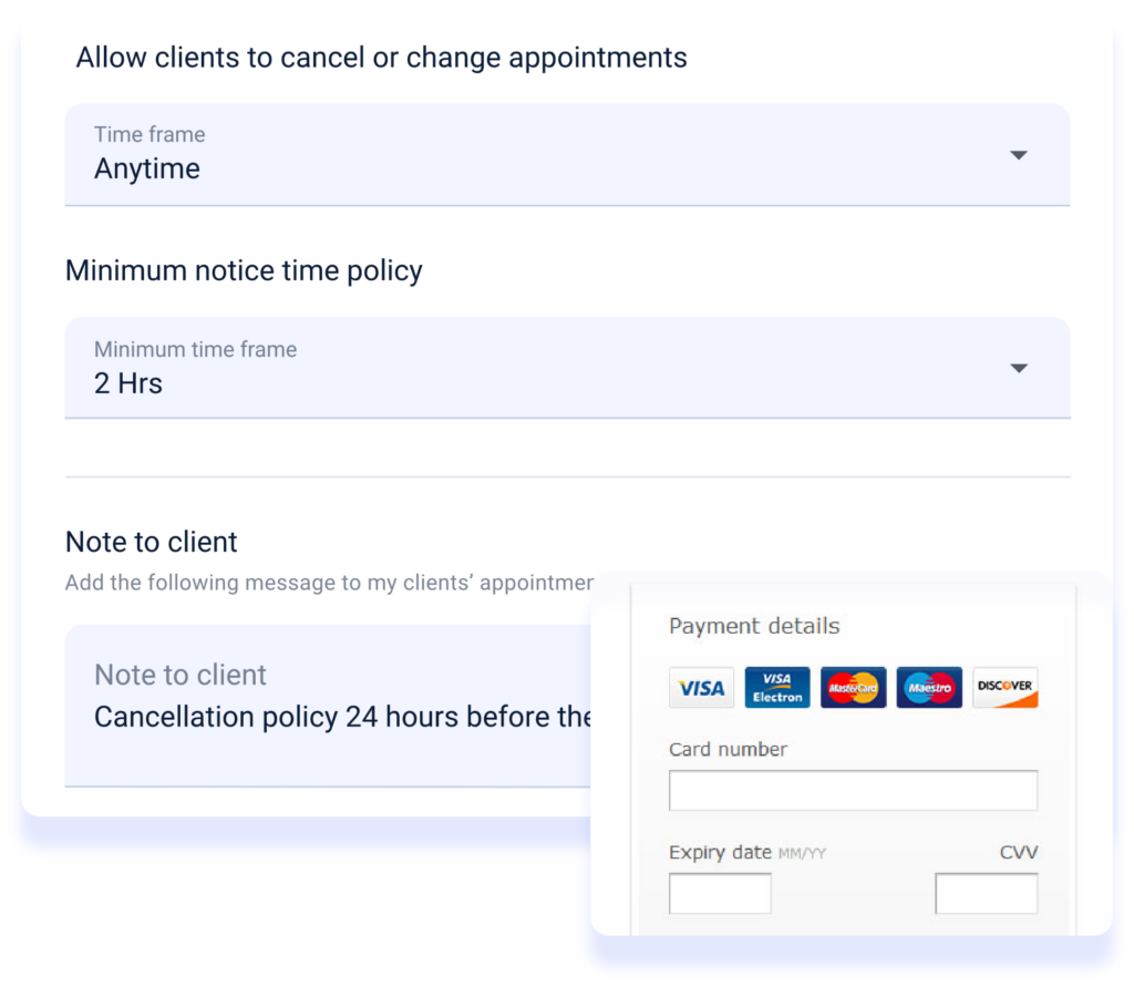 Auto booking policies & payments