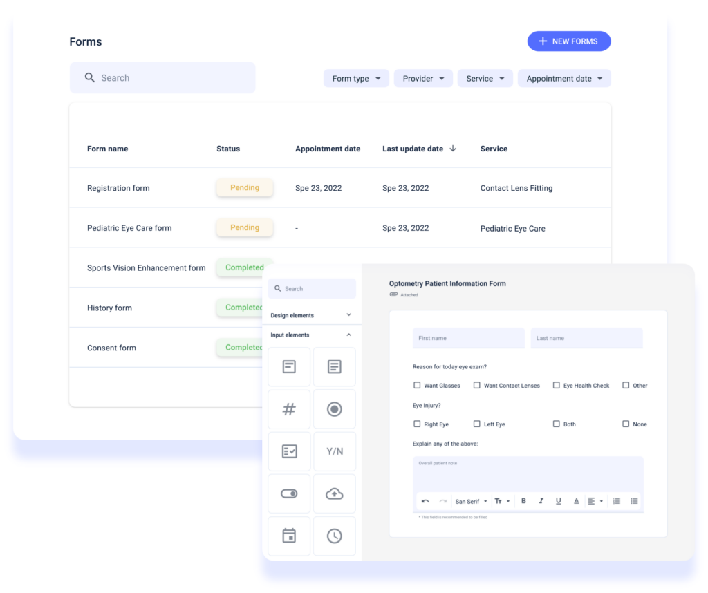 Automated intake & consent forms