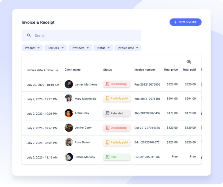 Easily keep track of payments