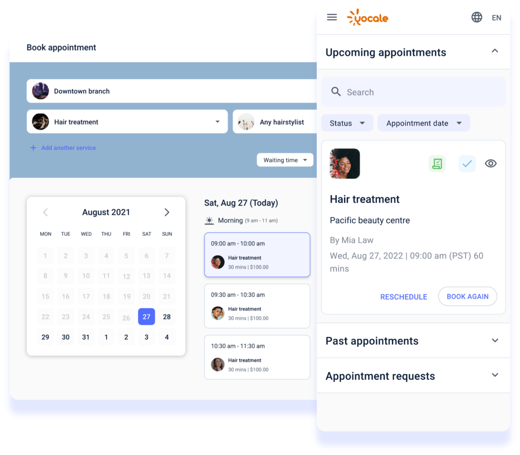 24_7 online booking + Client portal